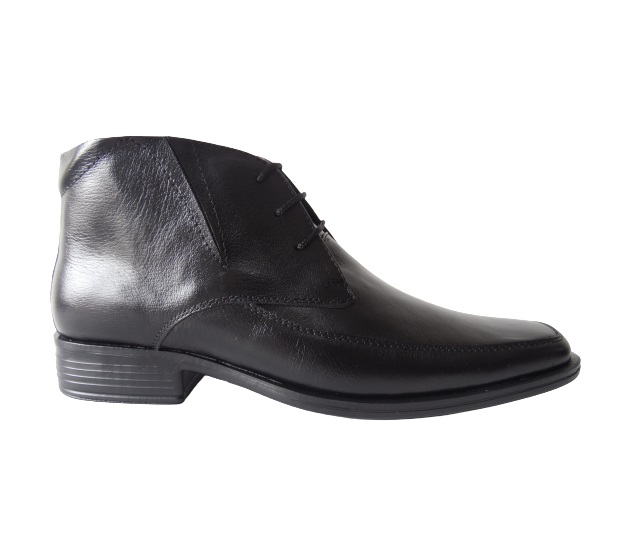 Bota Formal Para Hombre Cuero Calzado Guerreros Gp-1607 Negro